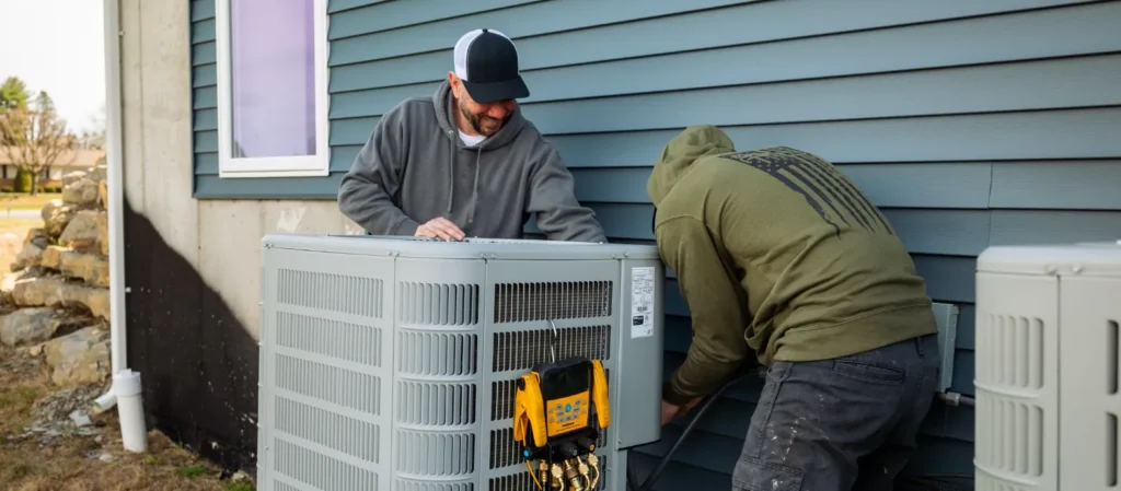 Mr. Splits technicians working on light commercial units